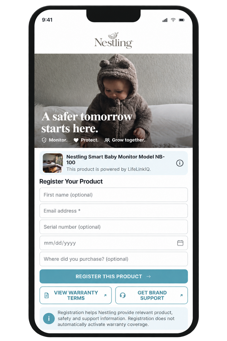 LifeLinkIQ registration and warranty experience